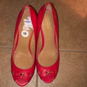 Coach Orange Heels